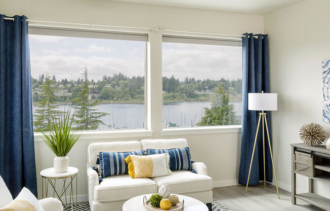 Living Room With View at Harbor Heights 55+ Community, Olympia, Washington