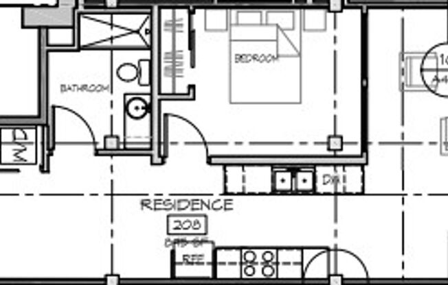 1 bed, 1 bath, 895 sqft, $1,700, Unit 208