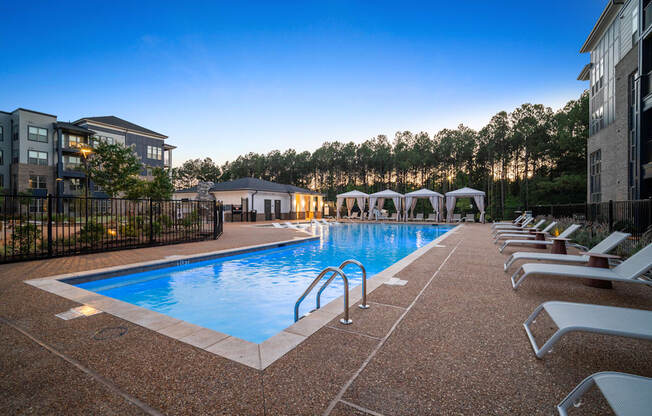 the swimming pool at our apartments at Preston Ridge, Cary, 27513