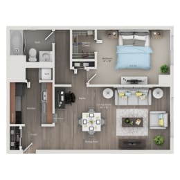 1 bed, 1 bath, 795 sqft, $1,350