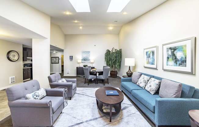 Clubhouse interior design at Arterra Apartments, Kent, Washington