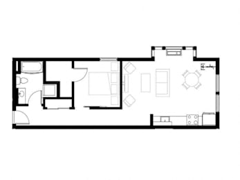 1 bed, 1 bath, 726 sqft, $1,699