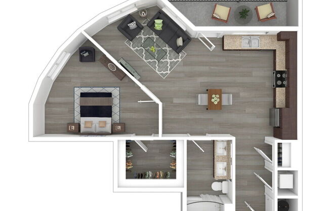 1 bed, 1 bath, 835 sqft, $1,670