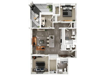 2 beds, 2 baths, 1,172 sqft, $2,195