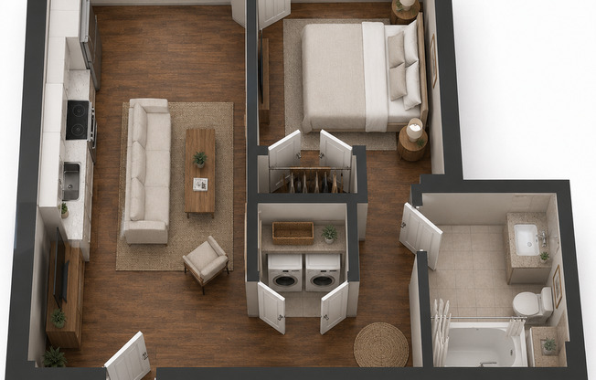 1 bed, 1 bath, 660 sqft, $1,673, Unit 302