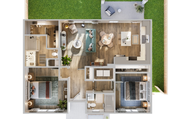 2 beds, 2 baths, 983 sqft, $2,150, Unit 1505