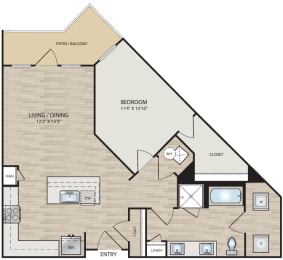 1 bed, 1 bath, 795 sqft, $2,087