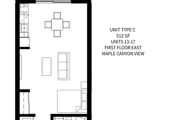 Studio, 1 bath, 512 sqft, $2,269, Unit Unit 13