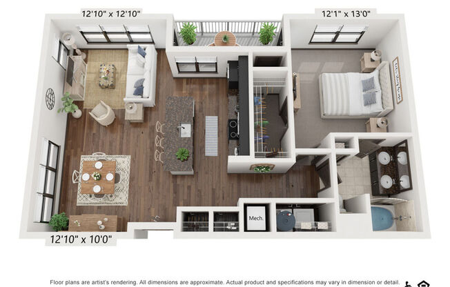 1 bed, 1 bath, 902 sqft, $1,720