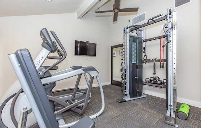 our apartments have a gym with a treadmill and other equipment