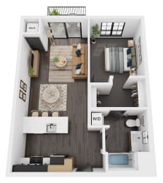 1 bed, 1 bath, 658 sqft, $1,725