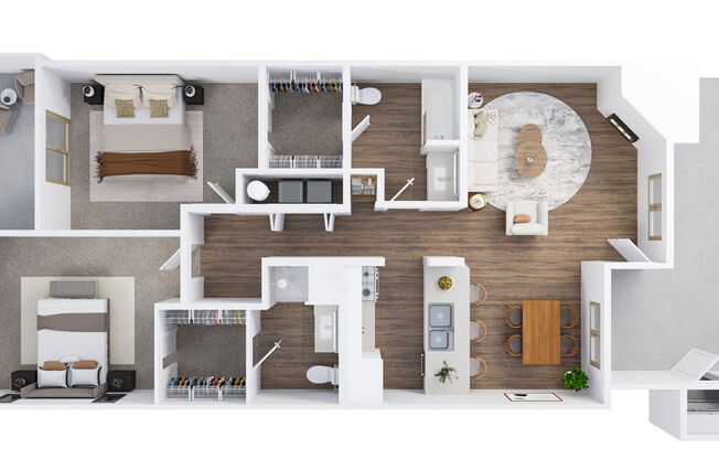 2 beds, 2 baths, 1,040 sqft, $2,202