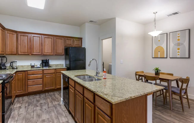 San Moritz Airbnb Kitchen with Black Appliances