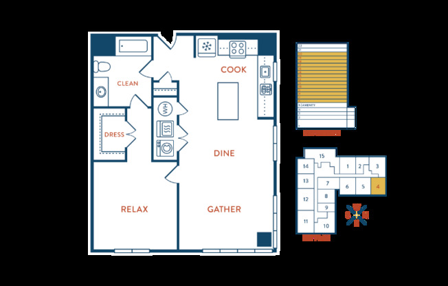 1 bed, 1 bath, 812 sqft, $3,438