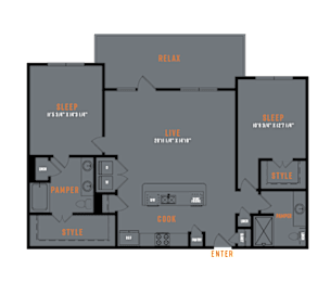 2 beds, 2 baths, 1,229 sqft, $1,849