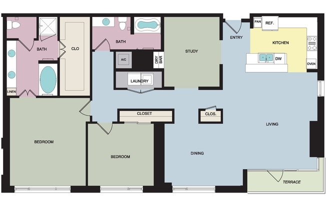 2 beds, 2 baths, 1,949 sqft, $6,005