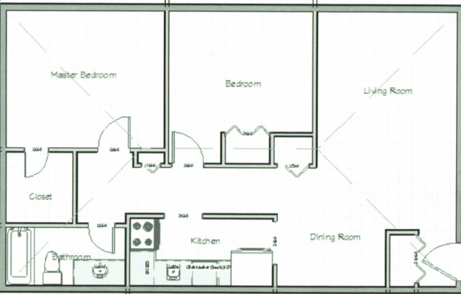 2 beds, 1 bath, 850 sqft, $875, Unit 4425-6