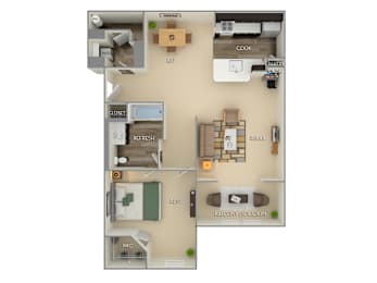 1 bed, 1 bath, 858 sqft, $2,096