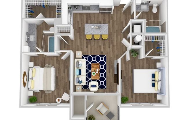 2 beds, 2 baths, 1,001 sqft, $2,295, Unit 1-212