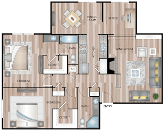 3 beds, 2 baths, 1,137 sqft, $1,640