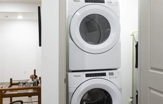 Bo Apartments stacked washer and dryer