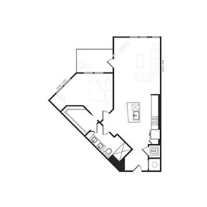1 bed, 1 bath, 893 sqft, $2,315