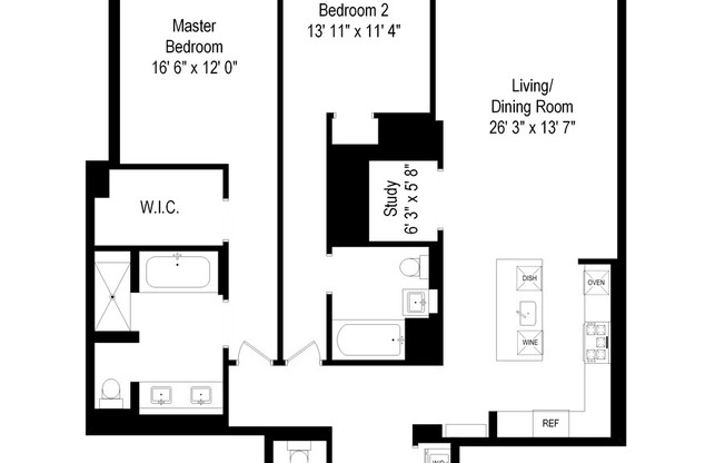2 beds, 2.5 baths, 1,696 sqft, $17,500, Unit 27C