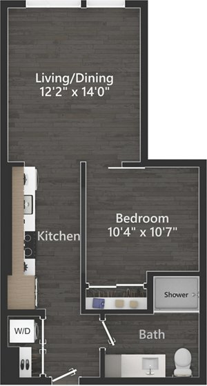 Studio, 1 bath, 585 sqft, $2,526