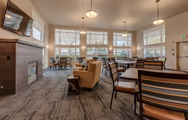 Fireplace at VINTAGE AT BREMERTON, Bremerton, WA, 98310