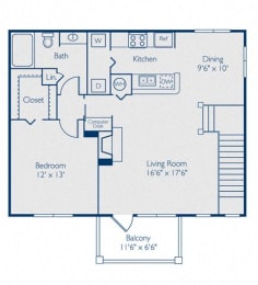 1 bed, 1 bath, 950 sqft, $1,280