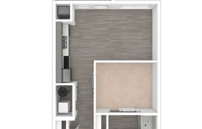 1 bed, 1 bath, 561 sqft, $1,297