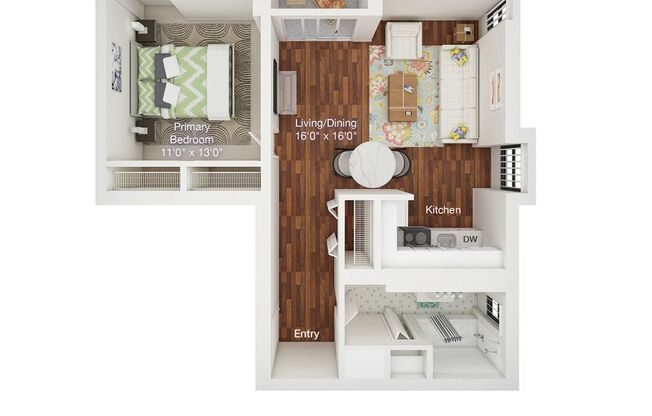 1 bed, 1 bath, 629 sqft, $1,775, Unit 106