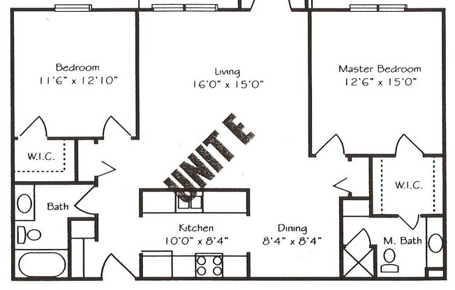 2 beds, 2 baths, 1,029 sqft, $1,229, Unit 1401 057