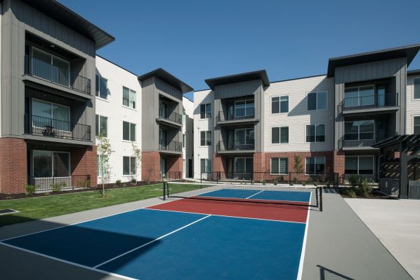 Tennis court at Foothill Lofts Apartments & Townhomes, Logan, 84341