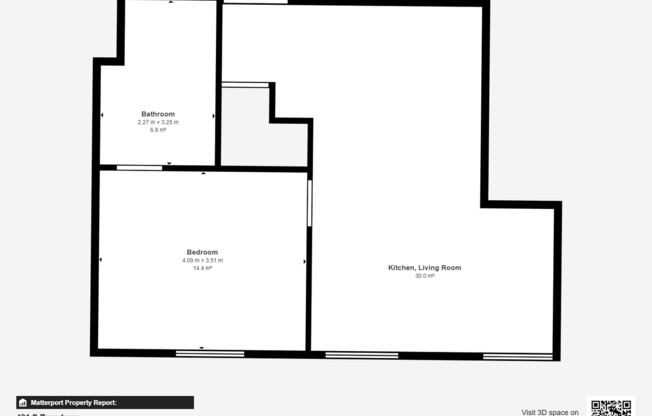 1 bed, 1 bath, 530 sqft, $1,400, Unit 304