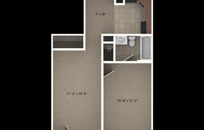 1 bed, 1 bath, 542 sqft, $1,576