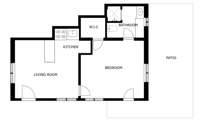 1 bed, 1 bath, 410 sqft, $1,725, Unit 009#A74