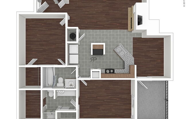 2 beds, 2 baths, 988 sqft, $1,219