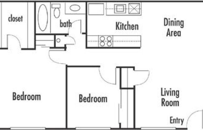 2 beds, 1 bath, 800 sqft, $1,775