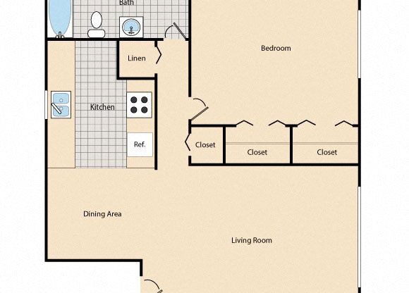 1 bed, 1 bath, 653 sqft, $1,082