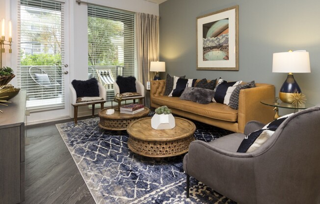 Large living areas with access to private balcony