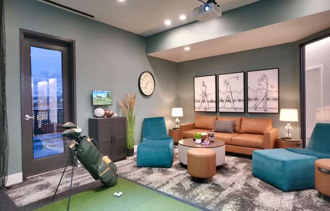 The Stack Apartments Game Room Seating
