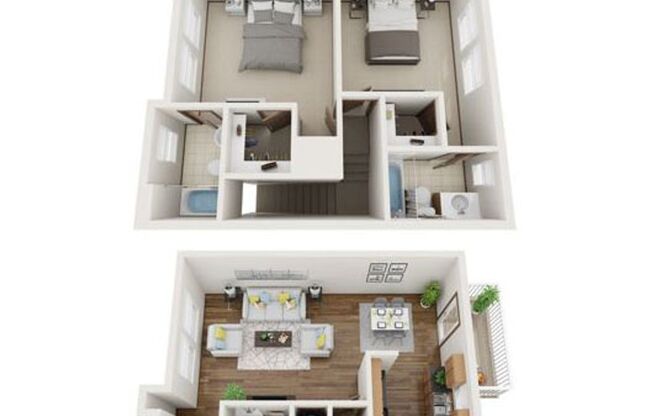 2 beds, 2.5 baths, 1,100 sqft, $1,310, Unit 8W