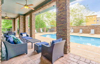 take a dip in the pool at the lofts at reynolds village in asheville north carolina