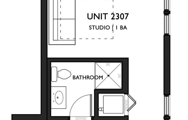 Studio, 1 bath, 356 sqft, $1,249, Unit 2-307