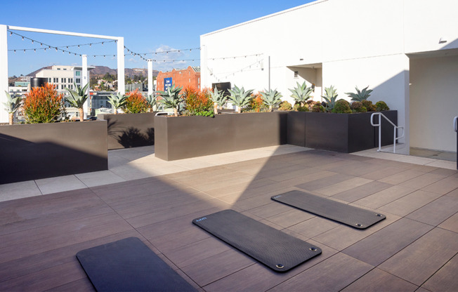 Find your zen in our outdoor yoga spaces