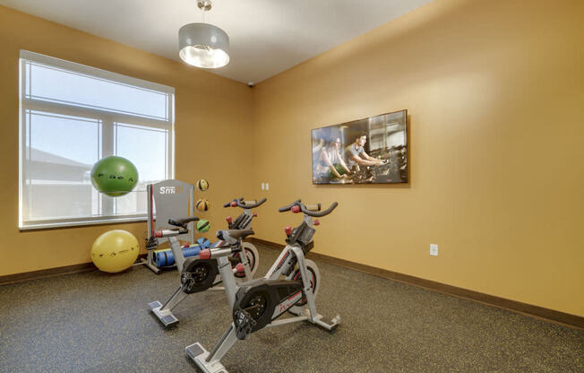 Spin studio at WH Flats apartments in south Lincoln NE