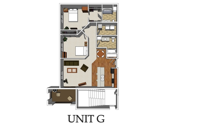 2 beds, 2 baths, 1,136 sqft, $1,350, Unit Bldg 1 Apt 100