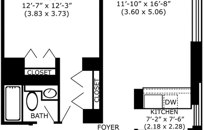 1 bed, 1 bath, 601 sqft, $4,100, Unit 22I
