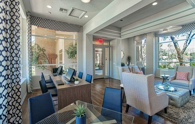 Lounge with modern furniture for apartment in mesa arizona at Vista Grove Apartments, Arizona, 85204